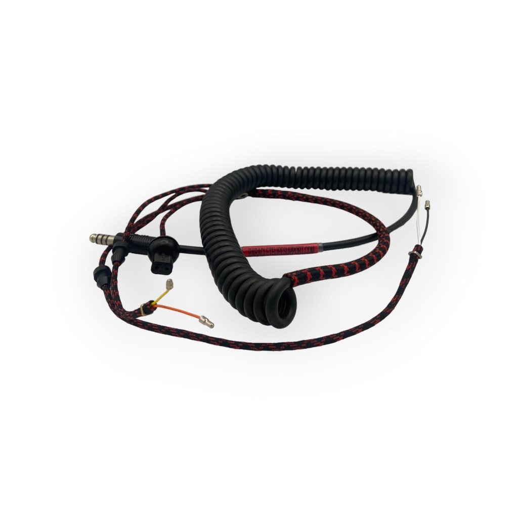 3' Coiled Downlead for SPH Series Helmet, U-174/U