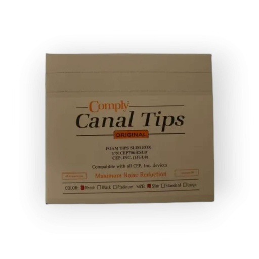 [CEP706-ESLB] Box of Slim Ear Tips individually wrapped, Qty: 100 pair