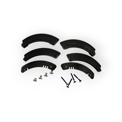 [PAV-006] DUAL VISOR TRACK ASSEMBLY (includes tracks, detent spacers, screws, posts and nylon washer)